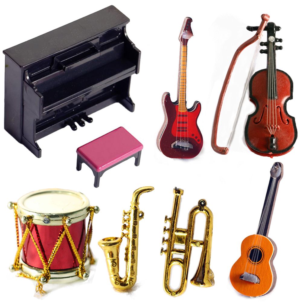 Musical Instrument Names - Boneka Miniatur Alat Musik 1/12 Skala