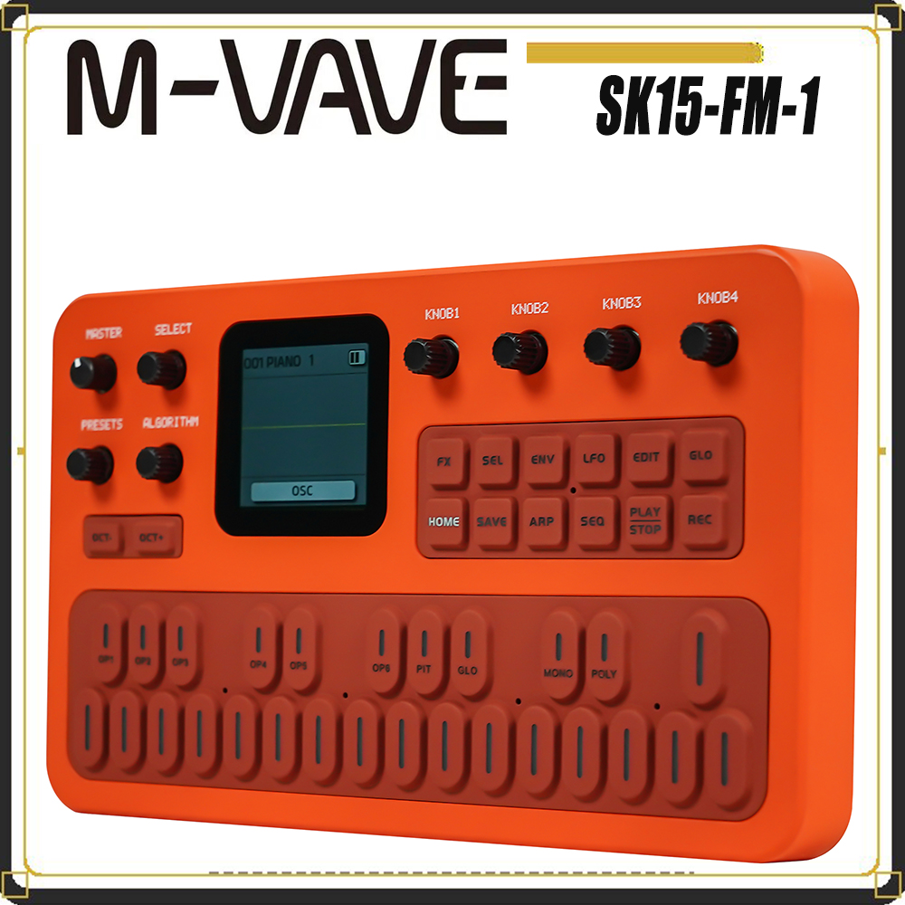 Musical Instrument Synthesizer - M-VAVE （SK15）FM-1 Digital Wave Synthesizer, Layar
