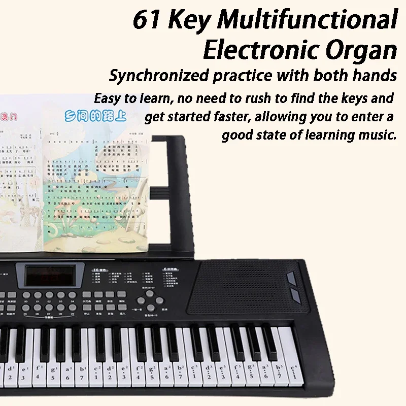 Organ elektronik anak, 61 kunc - Musical Instrument Synthesizer ulasan dan harga