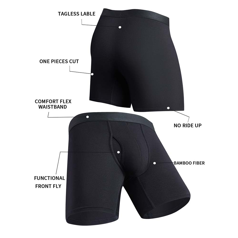 8 Buah Celana Boxer Pria Hitam - Didgeridoo Bamboo ulasan dan harga