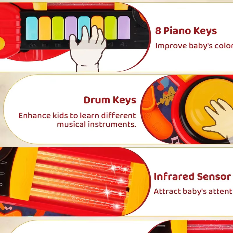 Mainan gitar listrik 2 In 1, m - Musical Instrument Drawing ulasan dan harga