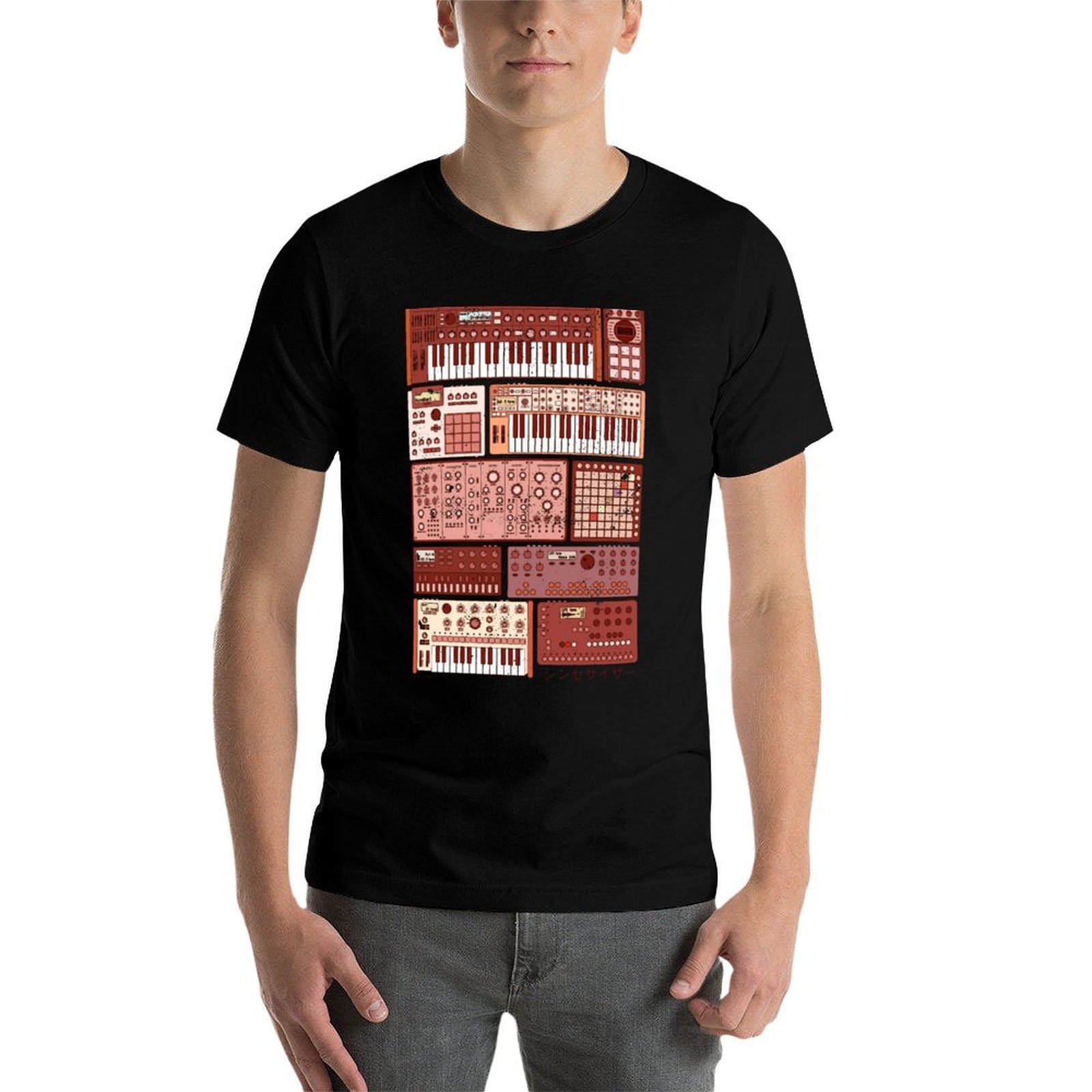 Kaos Kasual Tahan Noda dengan  - Musical Instrument Synthesizer ulasan dan harga