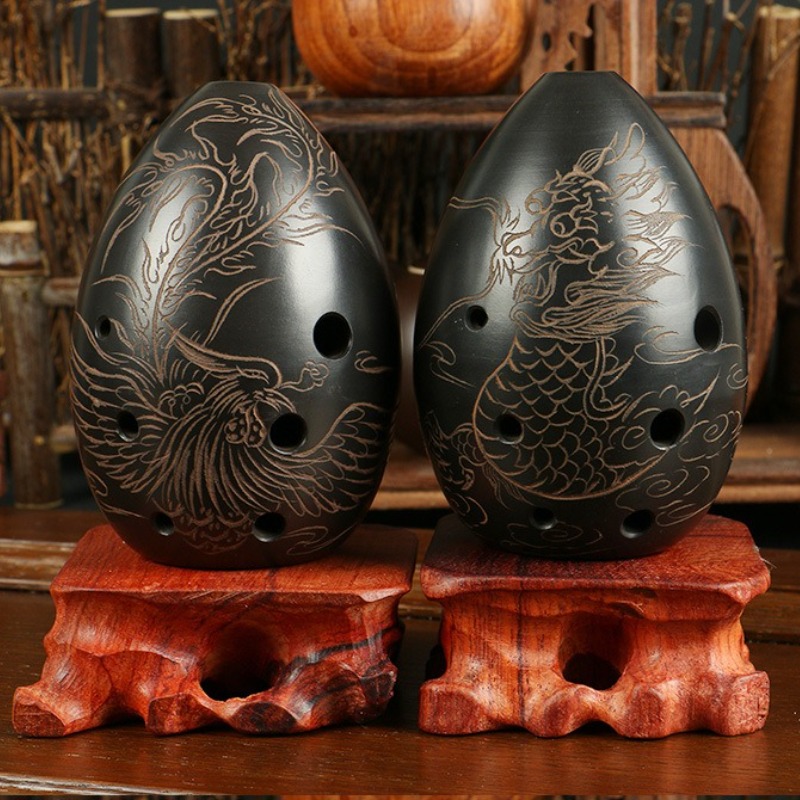 Ocarina 8 Lubang Hitam Portabe - Musical Instrument Drawing ulasan dan harga